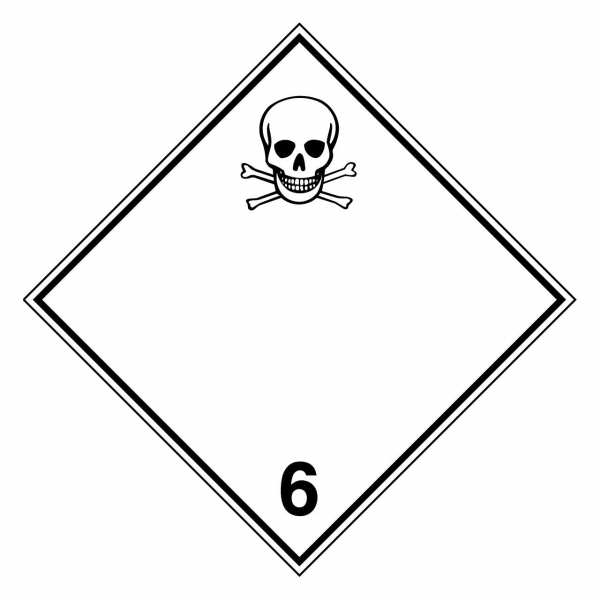 Gefahrzettel Giftige Stoffe Klasse 6.1