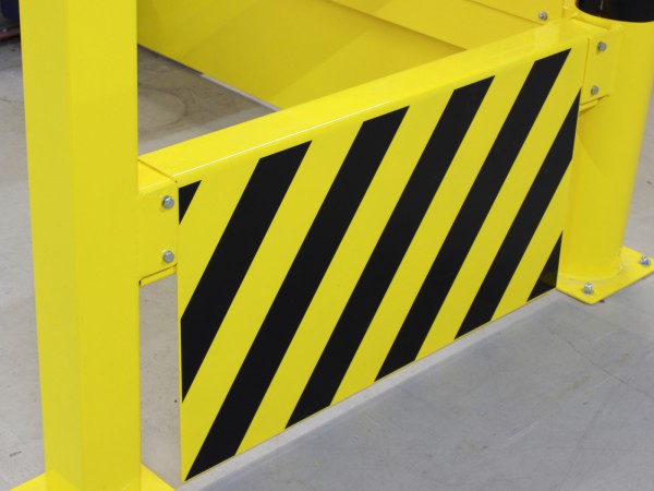 Unterfahrschutz für modulares Sicherheitsgeländer aus Stahl