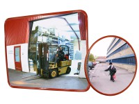 Universal Verkehrsspiegel mit rotem Rahmen