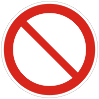 Verbotszeichen Allgemeines Verbotsschild nach BGV A8 (P00)