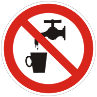 Verbotszeichen Kein Trinkwasser nach BGV A8 (P05)