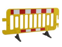 Absperrgitter 200 cm gelb, mit Reflexfolie