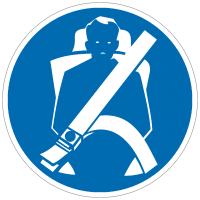 Gebotszeichen Sicherheitsgurt anlegen