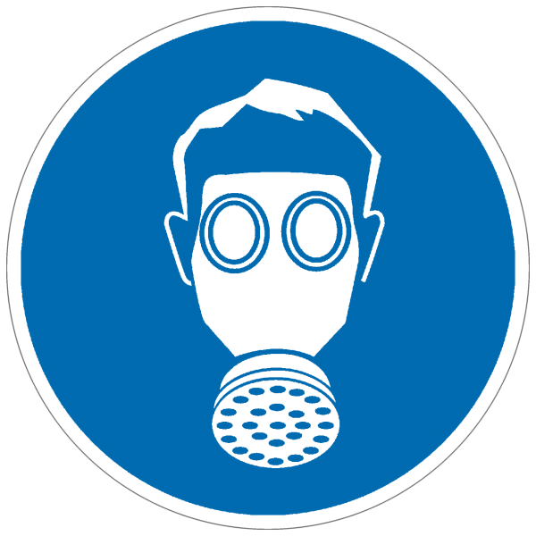 Gebotszeichen Atemschutz benutzen nach BGV A8 (M04)