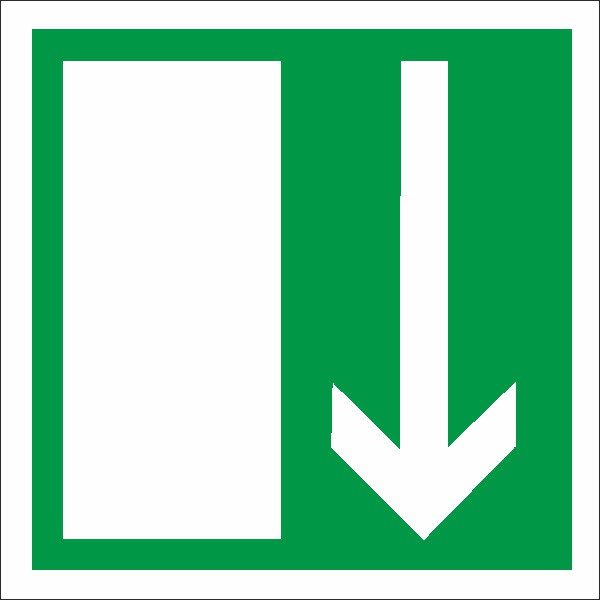 Rettungszeichen Notausgang nach BGV A8 (E14)