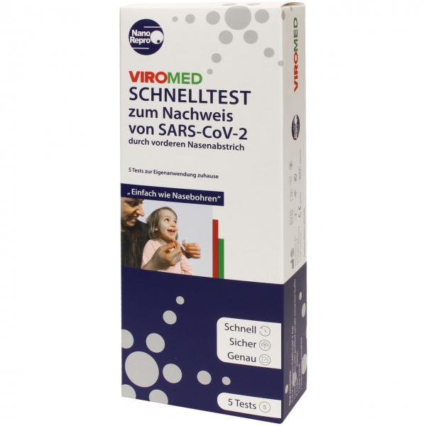 NanoRepro VIROMED SARS-CoV-2 Schnelltest, 5 Stück
