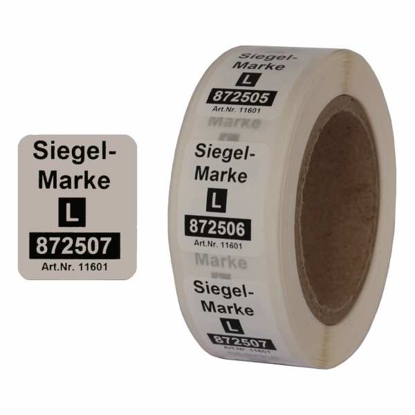 Siegelmarken (500 Stück) aus Dokumentenfolie