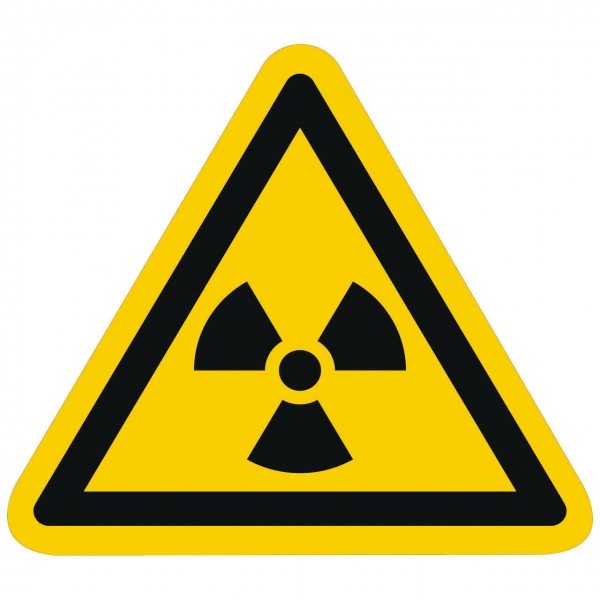 Warnzeichen Warnung vor radioaktiven Stoffen oder ionis. Strahlen
