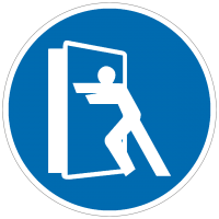 Gebotszeichen Tür stets schließen