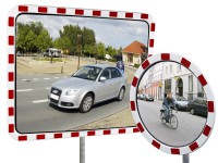 Verkehrsspiegel mit Reflexfolie RA 2