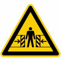 Warnzeichen Warnung vor Quetschgefahr nach BGV A8 (W23)