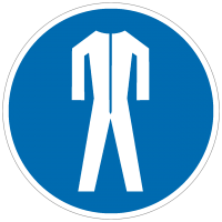 Gebotszeichen Schutzbekleidung benutzen nach BGV A8 (M07)
