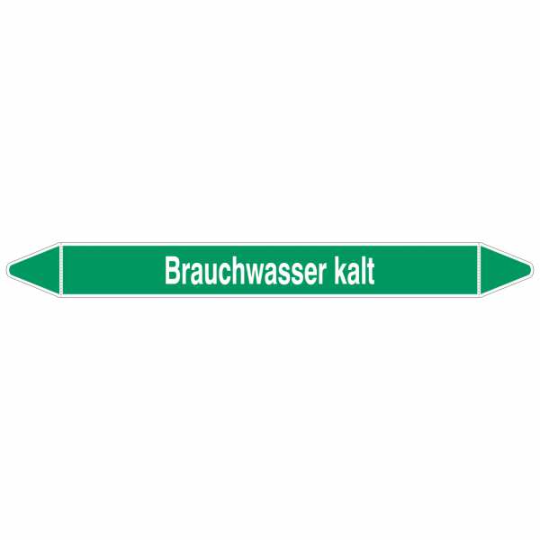 Brady Rohrmarkierer mit Text Brauchwasser kalt