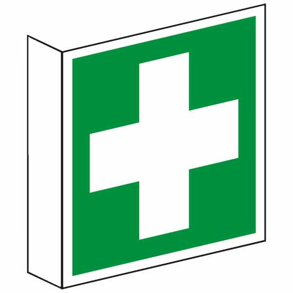 Fahnenschild Erste Hilfe nach ISO 7010 (E003)