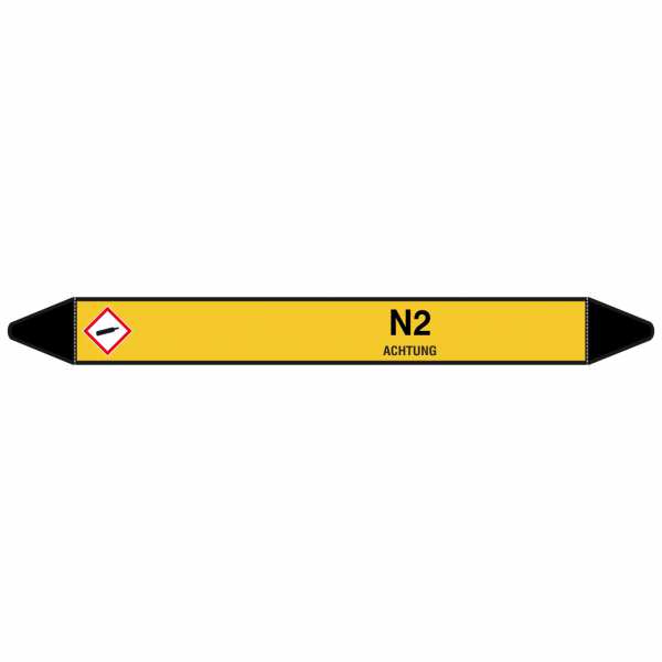 Brady Rohrmarkierer mit Text N2 - ACHTUNG