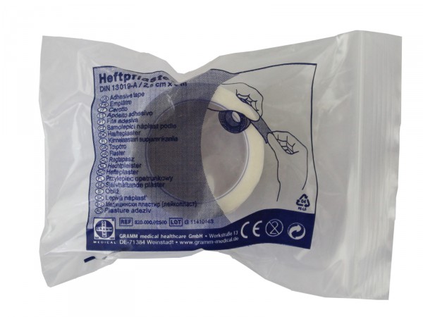 Heftpflaster 2,5 cm x 5m, nach DIN 13019