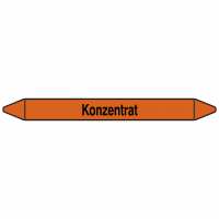 Brady Rohrmarkierer mit Text Konzentrat