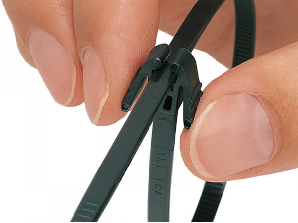 HellermannTyton Kabelbinder lösbar 300 mm x 4,8 mm (100 Stück) REZ300