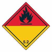 Gefahrzettel Organische Peroxide Klasse 5.2