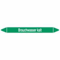 Brady Rohrmarkierer mit Text Brauchwasser kalt