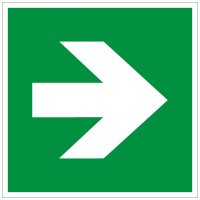 Rettungszeichen Richtungsangabe links rechts nach ISO 7010 (E005) / ASR A1.3