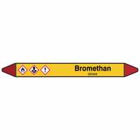 Brady Rohrmarkierer mit Text Bromethan - GEFAHR