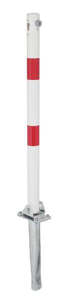 Absperrpfosten Klappy-Bo, umlegbar, zum Einbetonieren, Profilzylinderschloss