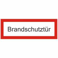 Brandschutzschild mit Text Brandschutztür
