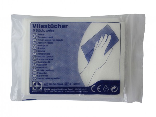 Vliesstofftücher 200x300 mm, 5 Stück