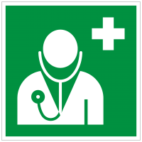 Rettungszeichen Arzt nach ISO 7010 (E009) / ASR A1.3