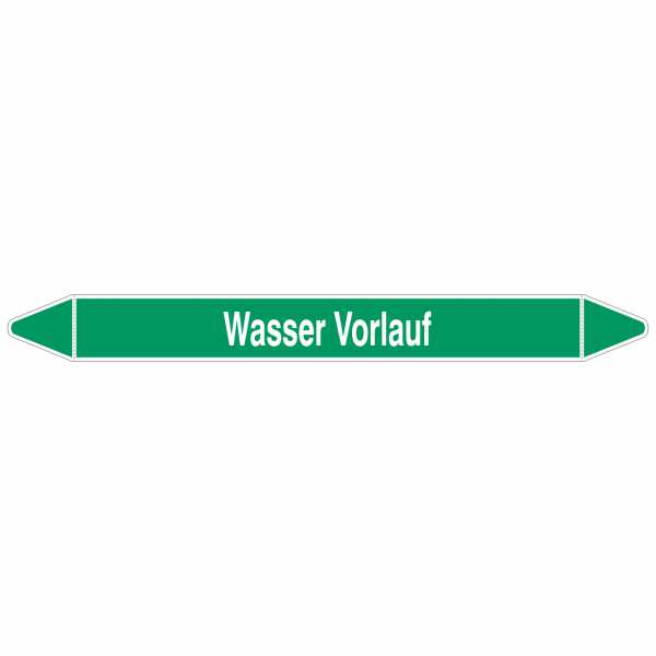 Brady Rohrmarkierer mit Text Wasser Vorlauf