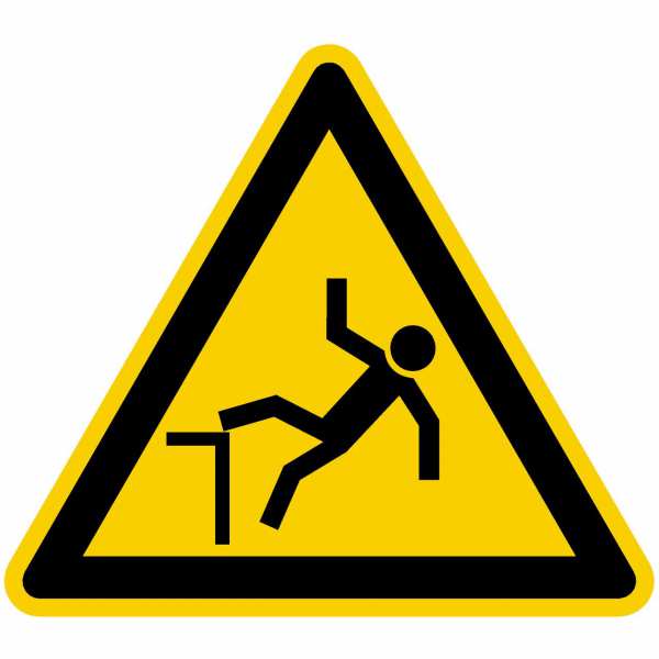 Warnzeichen Warnung vor Absturzgefahr nach BGV A8 (W15)