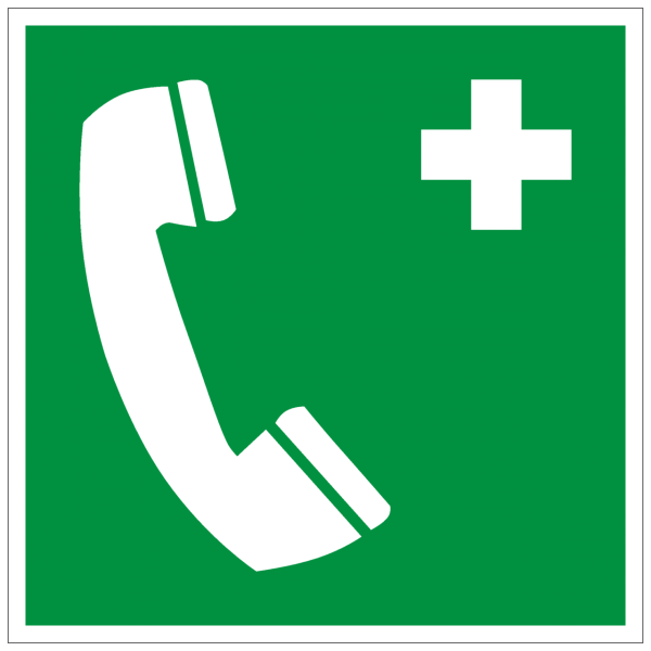 Rettungszeichen Notruftelefon nach ISO 7010 (E004) / ASR A1.3