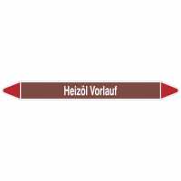 Brady Rohrmarkierer mit Text Heizöl Vorlauf
