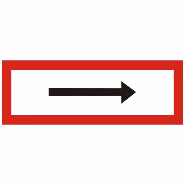 Brandschutzschild Richtungspfeil links rechts