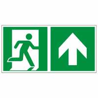 Notausgang geradeaus oder durch Notausgang nach ISO 7010 (E002) / ASR A1.3