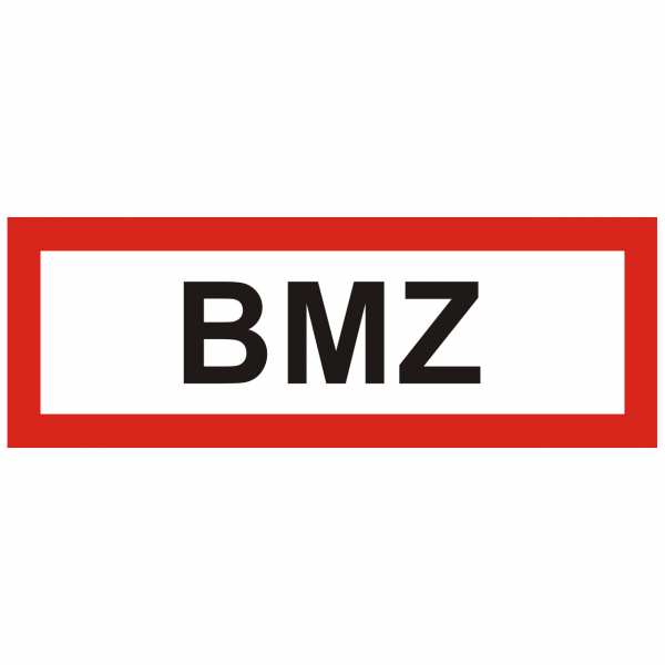 Brandschutzschild mit Text BMZ