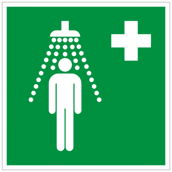 Rettungszeichen Notdusche nach ISO 7010 (E012) / ASR A1.3