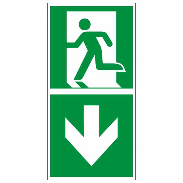 Rettungszeichen Notausgang nach ISO 7010 (E001) / ASR A1.3