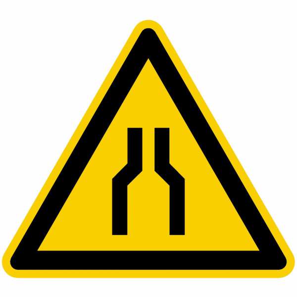 Warnzeichen Warnung vor Engstellen nach BGV A8 (W31)