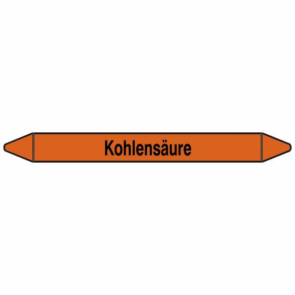 Brady Rohrmarkierer mit Text Kohlensäure