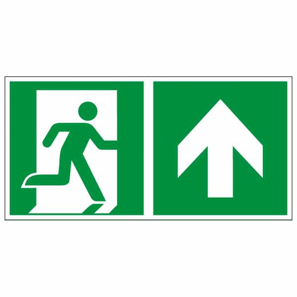 Notausgang geradeaus oder durch Notausgang nach ISO 7010 (E002) / ASR A1.3