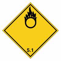 Gefahrzettel Entzündend wirkende Stoffe Klasse 5.1