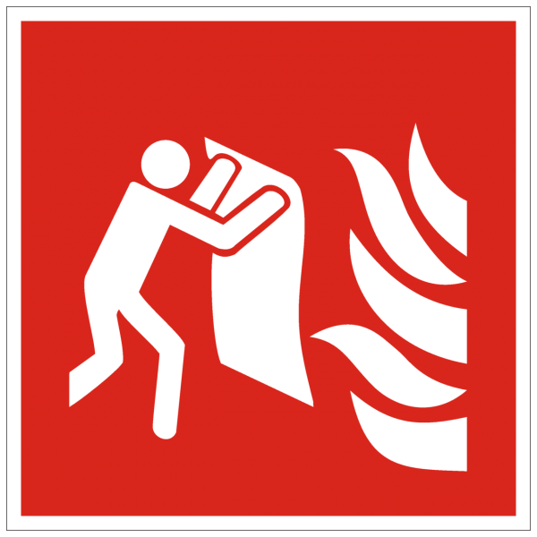 Brandschutzzeichen Feuerlöschdecke nach ISO 7010 (F016)