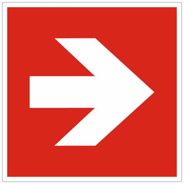 Brandschutzzeichen Richtungspfeil links rechts nach ISO 7010 (E005)