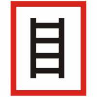 Brandschutzzeichen Hinweisschild Stelle zum Anleitern