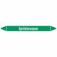 Brady Rohrmarkierer mit Text Sprinklerwasser