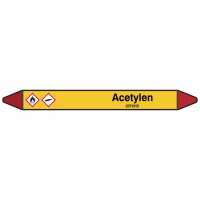 Brady Rohrmarkierer mit Text Acetylen - GEFAHR