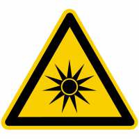 Warnzeichen Warnung vor optischer Strahlung nach BGV A8 (W09)