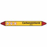 Brady Rohrmarkierer mit Text Carbonylchlorid - GEFAHR